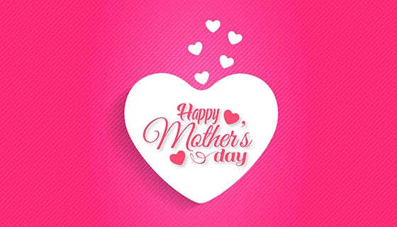 爱心母亲节背景矢量素材(EPS)