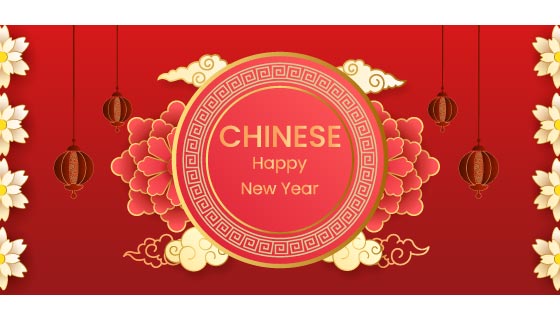 圆环和花朵等设计春节背景矢量素材(EPS)