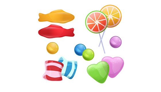 多彩的糖果矢量素材(EPS/AI/PNG)