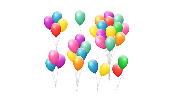 多彩逼真的气球矢量素材(EPS/AI/PNG)