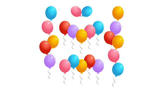 多彩逼真的气球矢量素材(EPS/AI/PNG)