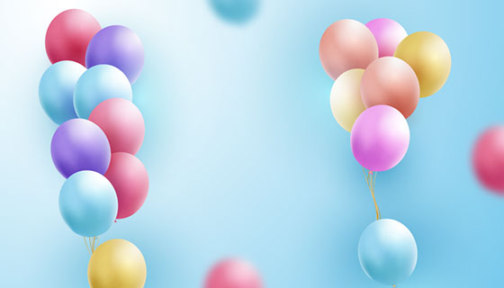 多彩逼真的气球矢量素材(EPS/AI)