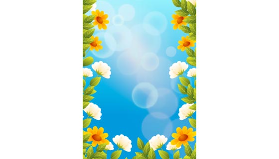 漂亮花卉设计春天海报矢量素材(AI/EPS)