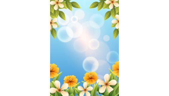 漂亮花卉设计春天海报矢量素材(AI/EPS)