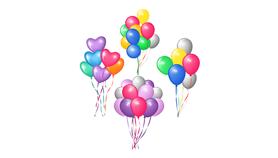多彩逼真的气球矢量素材(EPS/AI/PNG)