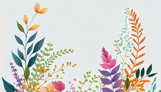 水彩风格的漂亮花卉素材(JPG)