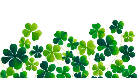 清新简单的三叶草背景矢量素材(EPS)