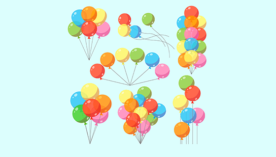 多彩的气球矢量素材(EPS/AI/PNG)