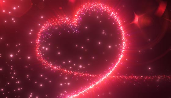发光粒子组成的爱心情人节背景/壁纸图片素材(JPG)