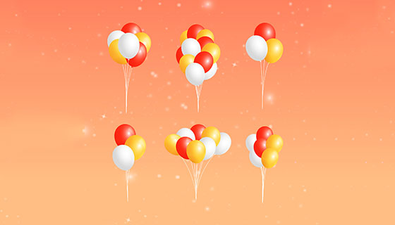 五颜六色的气球矢量素材(EPS/AI/PNG)