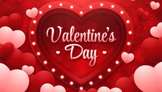 粉色红色爱心设计情人节背景/壁纸矢量素材(AI/EPS)