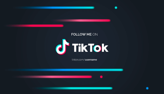 黑色风格 TikTok 关注我背景矢量素材(EPS)