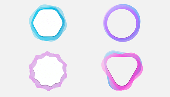 渐变边框矢量素材(AI/PNG)