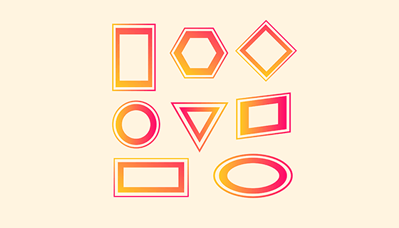 渐变边框矢量素材(EPS/AI/PNG)