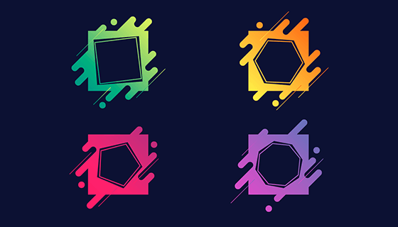 渐变边框矢量素材(EPS/AI/PNG)