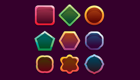 渐变边框矢量素材(EPS/AI/PNG)