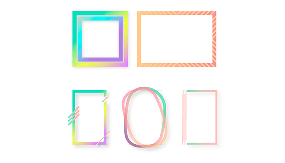 渐变边框矢量素材(EPS/AI/PNG)