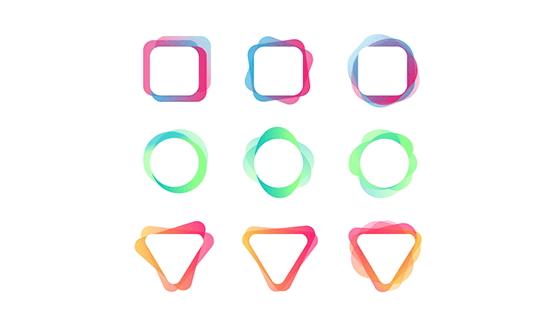 渐变边框矢量素材(EPS/AI/PNG)