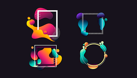 渐变边框矢量素材(EPS/AI/PNG)