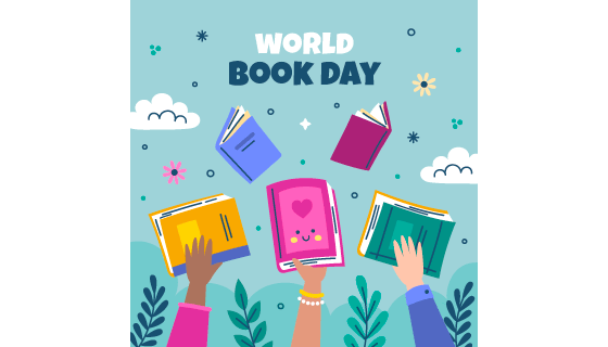 举着书本的手设计世界读书日矢量素材(AI/EPS)
