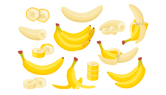 各种各样的香蕉矢量素材(EPS/免扣 PNG)