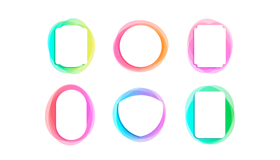 渐变边框矢量素材(EPS/AI/PNG)