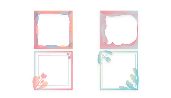 渐变边框矢量素材(EPS/AI/PNG)