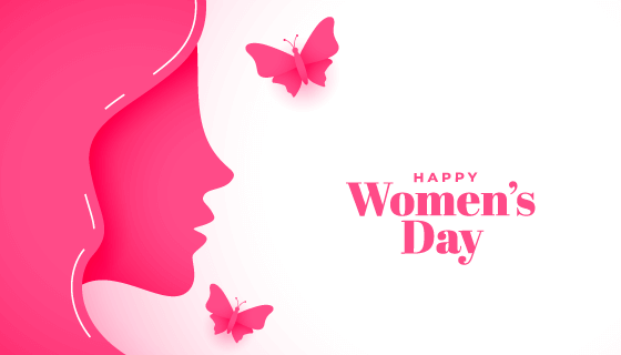 女性头像剪影设计妇女节/女神节背景图片矢量素材(EPS)