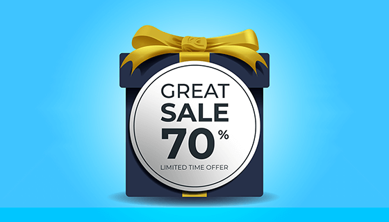 逼真的促销礼盒矢量素材(EPS/AI/PNG)