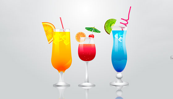 逼真鸡尾酒矢量素材(EPS/AI/PNG)