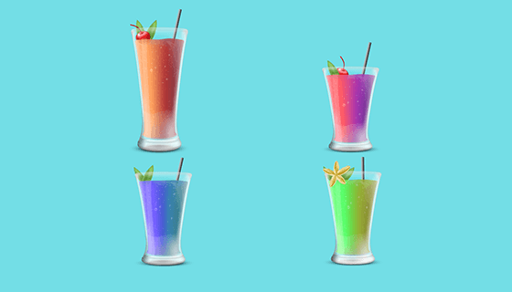 逼真鸡尾酒矢量素材(EPS/AI/PNG)