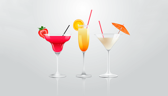 逼真鸡尾酒矢量素材(EPS/AI/PNG)