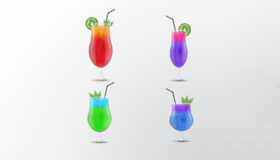逼真鸡尾酒矢量素材(EPS/AI/PNG)