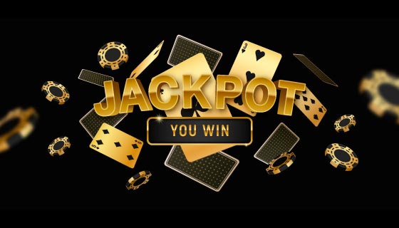 黑金色扑克筹码设计赌场背景矢量素材(EPS)