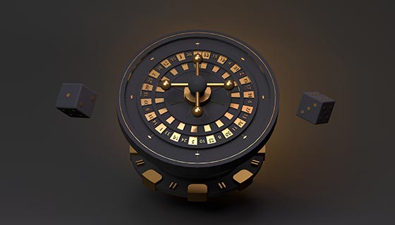 黑金色赌场大转盘图片素材(JPG)