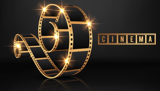 金色闪亮的电影胶片图片素材(JPG)