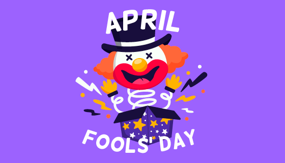 盒子里弹出的香肠嘴小丑愚人节矢量素材(AI/EPS)