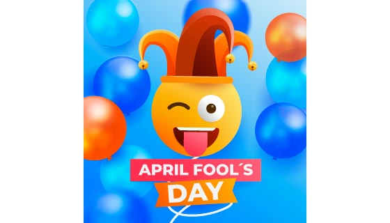 伸舌头睁一只眼闭一只眼的小丑愚人节矢量素材(AI/EPS)