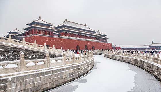 大雪过后的北京故宫高清图片素材(JPG)