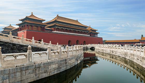 天气晴朗下的北京故宫高清图片素材(JPG)