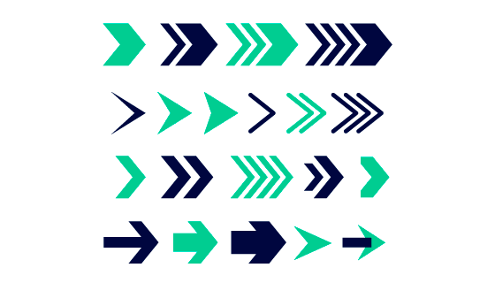 方向箭头标志图标集合矢量素材(EPS/PNG)