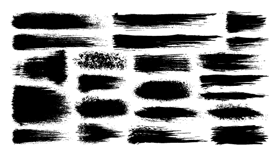 水墨笔刷集合矢量素材(EPS/PNG)