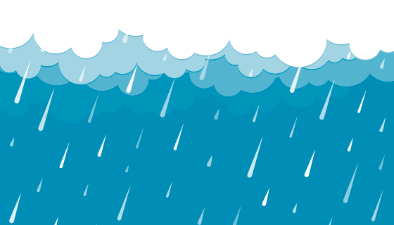 云层和绵绵的细雨矢量素材(EPS)