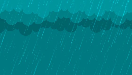 厚厚的云层和绵绵的细雨矢量素材(EPS)