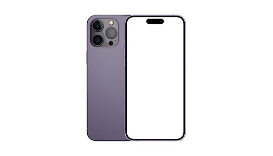 逼真的暗紫色 iPhone 14 Pro Max 高清图片素材(JPG)