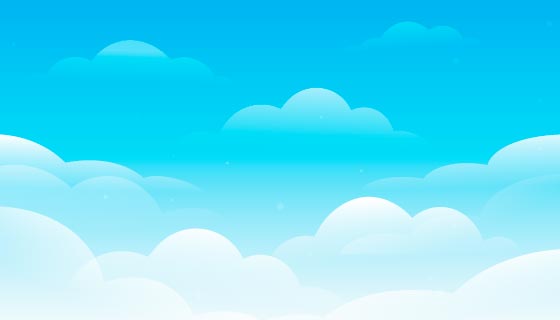 简单的蓝天白云背景矢量素材(AI/EPS)