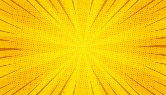 黄色漫画爆炸/炸裂背景矢量素材(EPS)