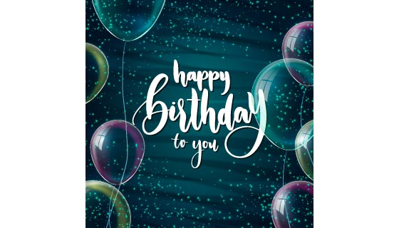 晶莹剔透的气球设计生日快乐背景矢量素材(AI/EPS)