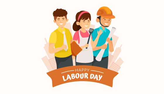 三种不同职业的人们设计劳动节矢量素材(AI/EPS)