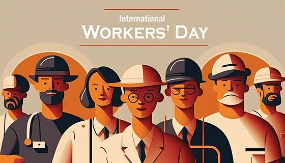 不同职业的人们设计劳动节图片素材(JPG)